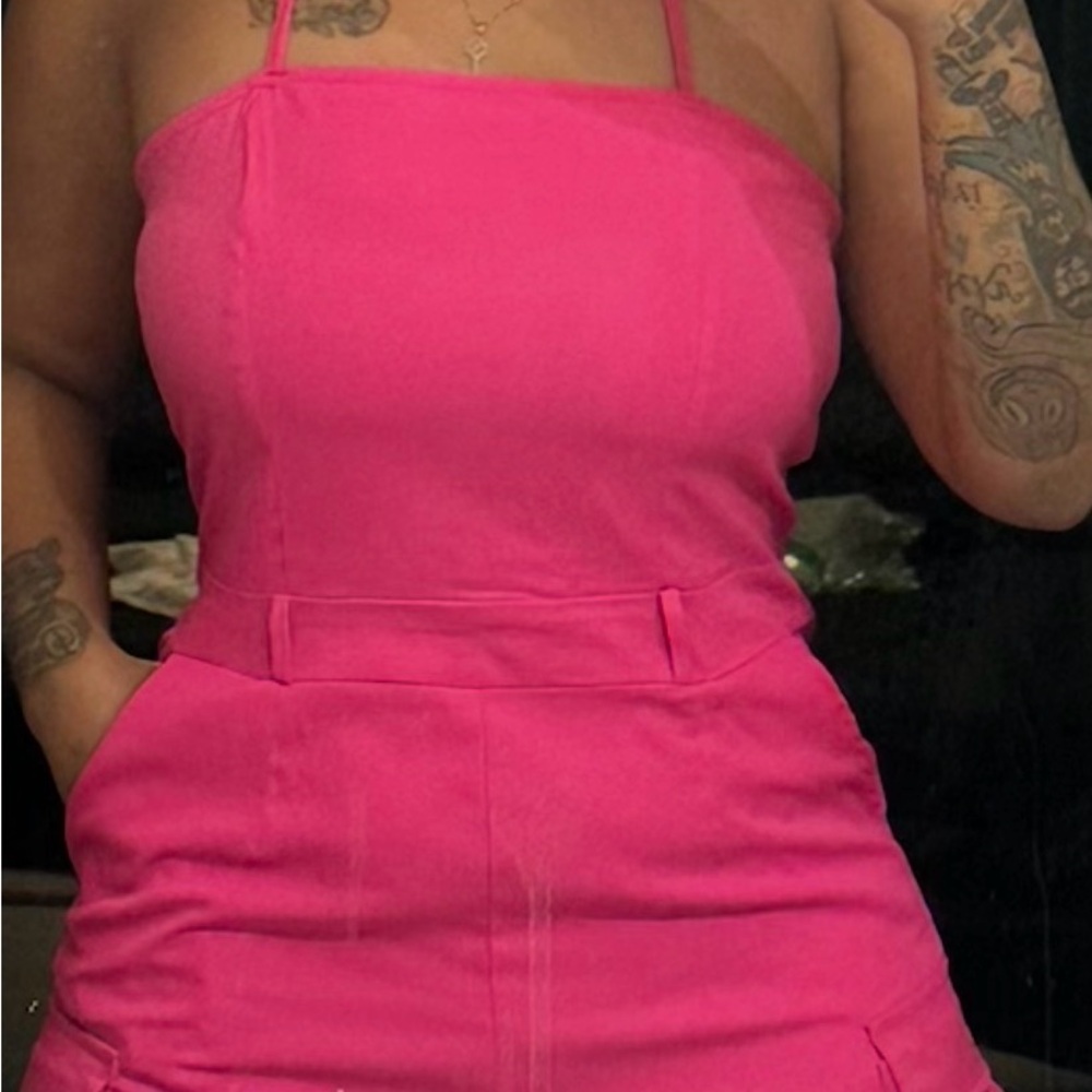 Women's Pink Jumpsuit - Picture 3 of 4